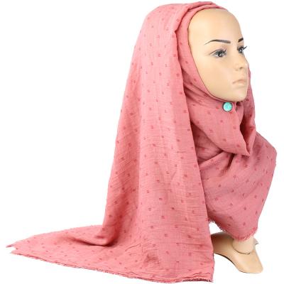 China Autumn and Winter Women's Headband Scarf Women's Hijab Soft Smooth Feeling Arab Cotton for sale