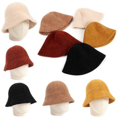 China Fashion\Wholesale Custom Made Comfortable\Durable Logo Fisherman Hats Winter Warm Chenille Bucket Hat For Women for sale