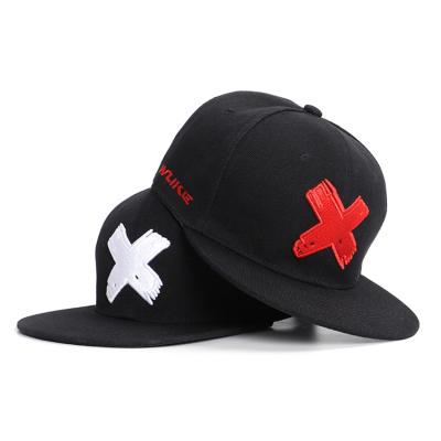 China JOINT Wholesale Men Hip Hop Style Flat Brim 6 Panel Cotton Mesh Trucker Hats for sale