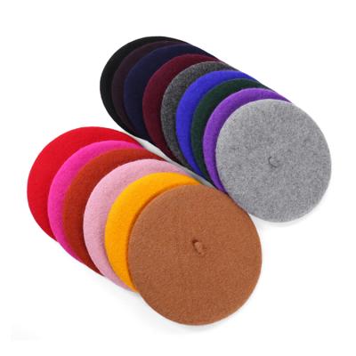 China Comfortable wool-acrylic beret hat beanie for women berets for sale