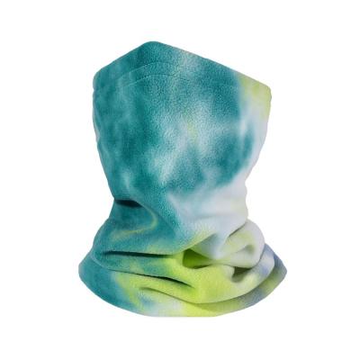 China Custom Wholesale Windproof Neck Cuff Fleece Fleece Outdoor Cycling Sports Tie Dye Print Fleece Neck Cuff Scarf for sale