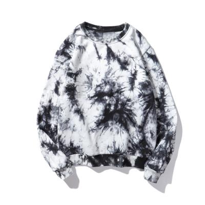 China Breathable dye by tying custom printed tie logo men's hoodies crew neck hoodies apparel custom dye printed hoodies for sale