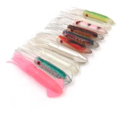 China PVC Plastic Soft Plastic Squid Casting Fishing Lure Wholesales Fishing Tackle Soft Squid Swim Baits for sale