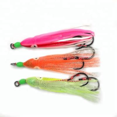 China Fishing Lures Octopus Squid Soft Plastic Skirt Lures Bait With Saltwater 4.5