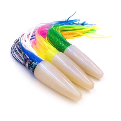 China Resin/PVC 9inch Bullet Shape Pearl Head With Double Octopus Skirt Fishing Lure Tackle Accessories Equipment Boat Fishing for sale