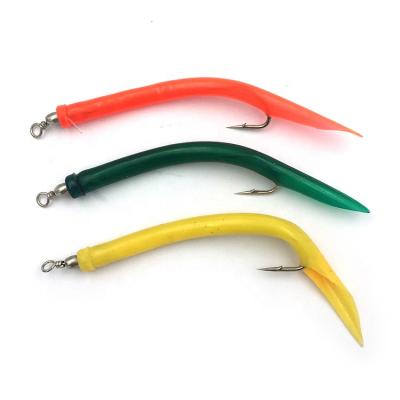 China Wholesale OEM PVC 12cm Eel Hook Lures Fishing Tackle Lures Other Fishing Products With PVC Tube Hook for sale