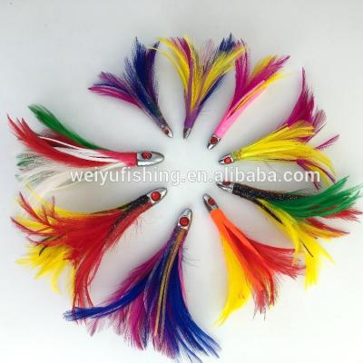 China Multicolor Tuna Feather Fishing Tackle Plated Silver Lure Lead Jig Swim Baits Factory Wholesales Trolling Fishing Tackle 210A25 for sale