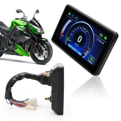 China ABS 1 2 Multi Functional Universal 4 Cylinder Motorcycle Meter Gauge LCD Display Digital Tachometer Odometer Tachometer for sale