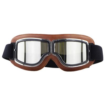 China Motorcycle Riding Motorcycle Windproof Goggles Vintage Off-Road Helmet Goggles For Cafe Racer WX-T02 for sale