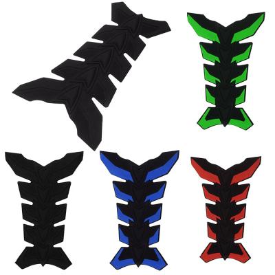 China Different Colors 3D Motorcycle Rubber Fish Bones Gasoline And Oil Tank Decal Cover Sticker WX-SC890 for sale