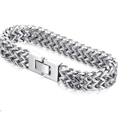 China Not Afraid TRENDY Customizable 10mm Water Chain Stainless Steel Bracelet Gifts For Mens Male Chain Link Bracelets And Bangles for sale