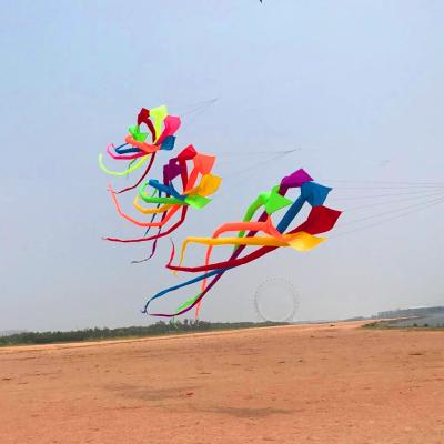 China Free shipping 6m rainbow nylon windsock kite flying kite factory 3d nylon albatross large kites adult ripstop reel kite for sale