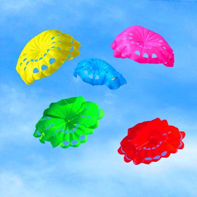 China Double Free Shipping Line Nylon Soft Line Inflatable Winder Rainbow Kite Parasailing Pull Kite Inflatable Flower Sport Kite Foreign Power for sale