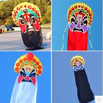 China Free Shipping Nylon Kite Reel 8m Peking Opera Soft Walk In The Sky Nylon Ripstop Big Windsock Kite Flying Outdoor Toys Kids for sale