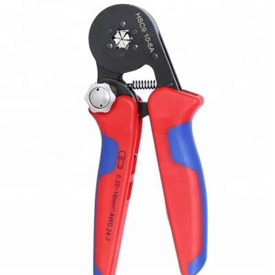 China HSC9 10-6A Mini Straight Type Crimp Pliers 0.25-10mm2 Round Terminals Crimp for sale