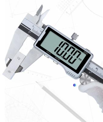 China Industrial Stainless Steel Electronic Digital Full Page Vernier Gauge Caliber 0-150/200/300mm High Accuracy for sale