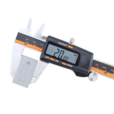 China Measuring Stainless Steel Digital Display Vernier Gauge With Band Fraction Display Digital Display Gauge Electronic Gauge 0-150mm for sale