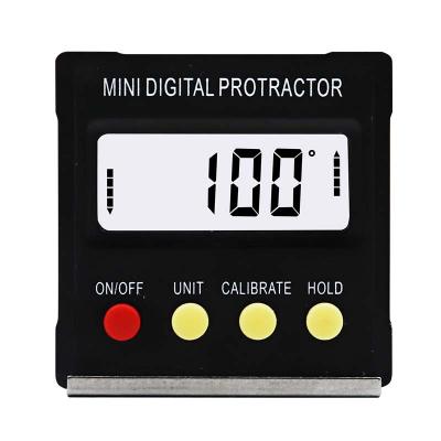 China Vertical 360 Degree Mini Digital Protractor Inclinometer Electronic Level Box Magnetic Base Measuring Tools for sale