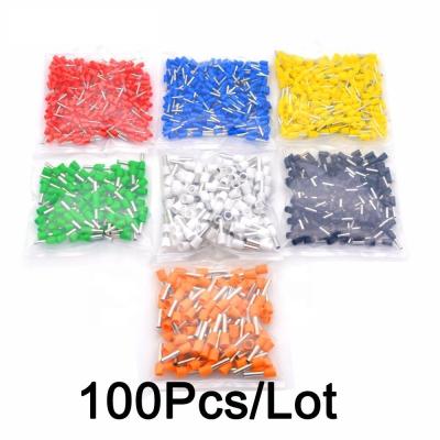 China Wire Connecting Crimp 100Pcs Crimp Terminal VE0508 ​​VE7508 VE1008 VE1010 VE1508 VE1510 VE2508 VE4009 VE6010 Tube Terminal for sale