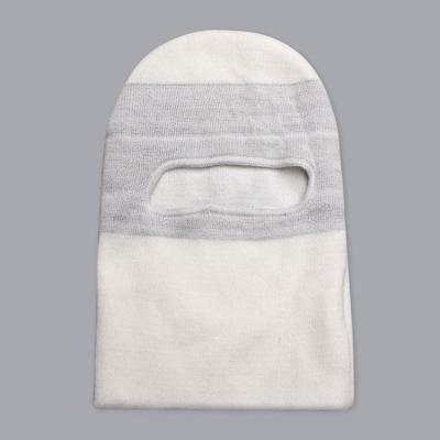 China COMMON winter cycling warm white two tone jacquard custom knitted hloe polyester full face cover balaclava ski mask for sale