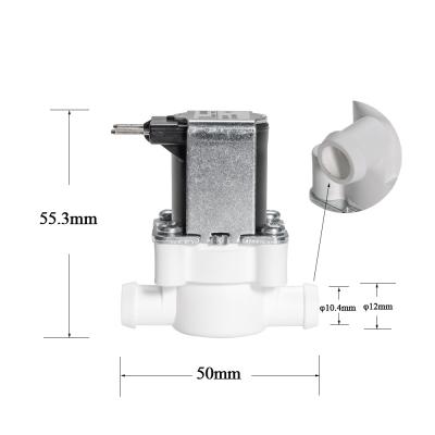 China Meishuo FPD360C5 Plastic Electric Solenoid Valve Magnetic DC 12V Water Dispenser Inlet Flow 24V 220V Magnetic Control for sale