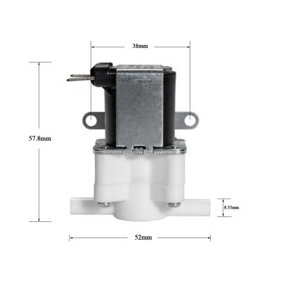 China Meishuo FPD360B8 Inlet 6.35mm 12 volt electronic mini solenoid valves for water 24v Normally Closed Water Control Valve Te koop