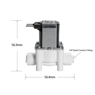 중국 Meishuo FPD360AM Normally close 6VDC plastic water valve 1/4'' quick connect fitting pulse solenoid valve for water disp 판매용