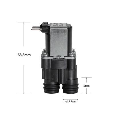 China Meishuo FPD360CY DC12V 24V 36V outlet 15.5mm plastic water valves one way normally closed solenoid valve for RO System Te koop