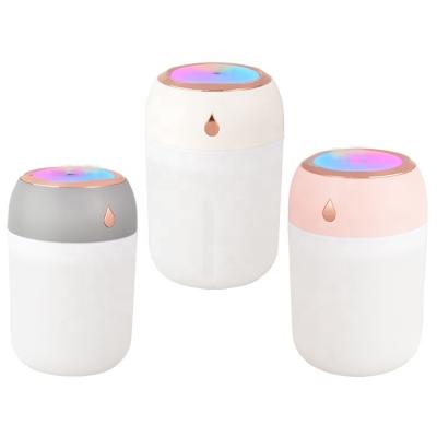 China Air Humidifier for Office Home 330ML Large Capacity Portable USB Cool Mist Air Ultrasonic Humidifier for Office Home Colorful Water Drop Humidifier for sale