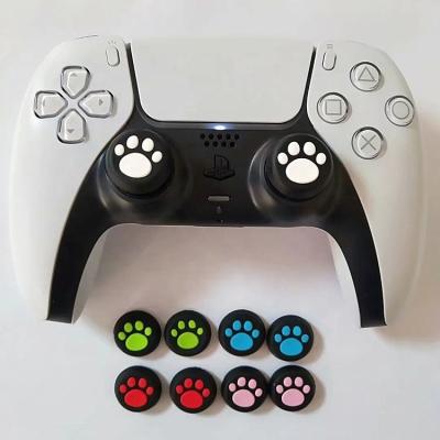 China Ps5 Grips New Design Silicone Cat Paw Style Thumb Stick Joystick Grips Covers Case For PS5 PS4 Nintendo Switch Joypad NS Accessories for sale