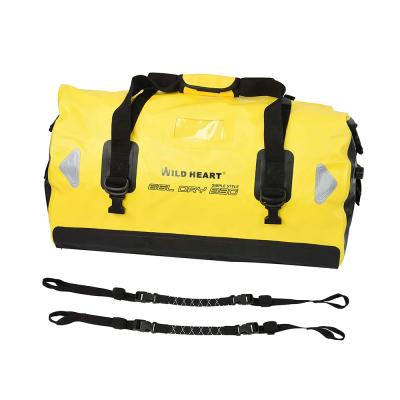 China 500D PVC Mesh Waterproof Duffel Bag 40L 66L 100L with Welded Seams Shoulder Straps, Binding Rope for Kayaking, Camping, Boating for sale