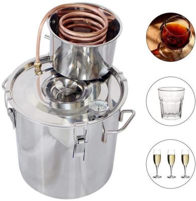 China Home Hotels 10Liters 2 Pots Ater Alcohol Distiller Copper Tube Moonshine Spirits Still Brew Wine Making Kit Stainless Steel Oil Boiler for sale