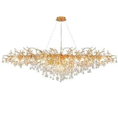 China Modern Simple Design Crystal Light Luxury Duplex Building Restaurant Clothing Store Villa Living Room Bedroom Chandelier for sale