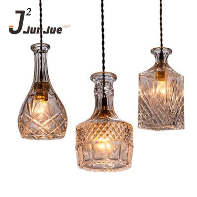 China Unique Design Modern Fashion Bottle Wine Art Glass Pendant Lights Creative Art Lamps Restaurant Chandelier for Hotel Home Kitchen for sale