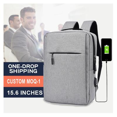 China USA Waterproof Waterproof Book Bag Bag Business Rucksack Student Business School Polyester Polyester Travel Custom Swap USB Filling Backpack for sale