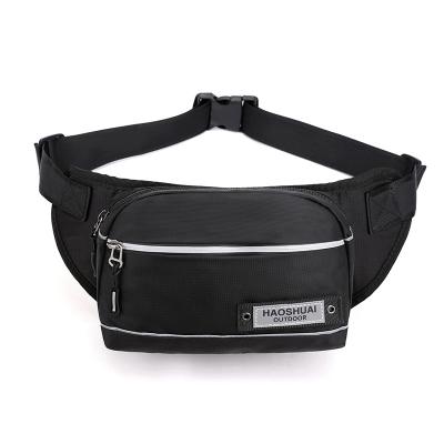 China OMASKA Custom Made Waterproof Black Outdoor Men Fanny Packs Waterproof Nylon Waist Bag Designer for sale