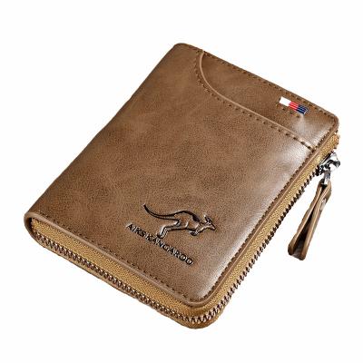 China Fashionable Leather Men Wallet Wallet Clip Rfid Blocking Men Business Short Wallet for sale