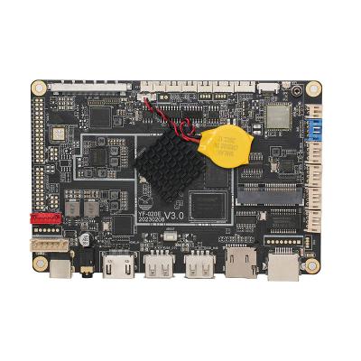 China One board driving three panels with different same or  display LVDS eDP 4K V by One RJ45 2GB+16GB Android 13 Linux Debian 10 Ubuntu 20.4  Rockchip RK3568 Android Embedded Motherboard for sale