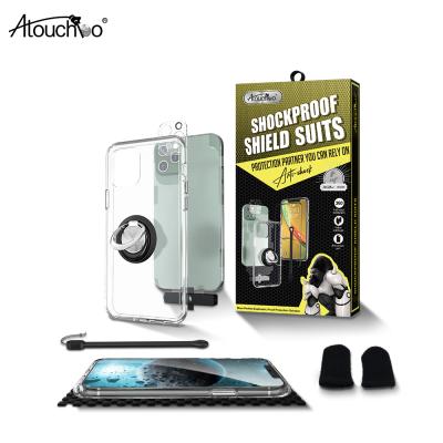 China Atouchbo Top Protective Phone Case For iPhone 12 Series Screen Protector For iPhone 11 Pro Max 8 In 1 Suit For iPhone 12 Pro Max 8in1 Set for sale