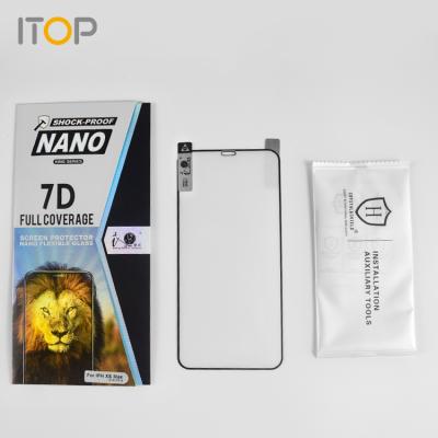 China ITOP Explosion Proof Flexible Nano Glass Film For iPhone 11 pro 11 pro 11 XS Max XR Max XS 8 Plus Screen Protector for sale