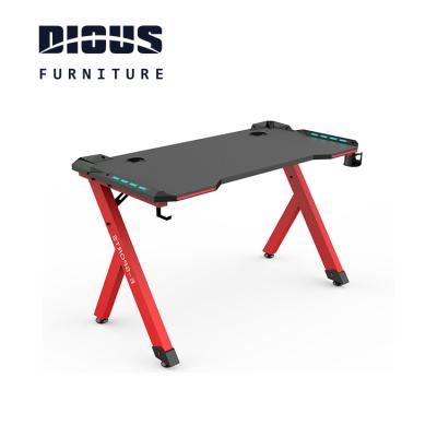 China Diousnew RGB gaming table PC desk second hand computer table game table and chair set for sale