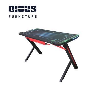 China Diousnew Hot Selling RGB New Design Office Desk Furniture Gamer Desk for sale