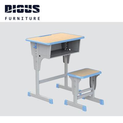 China Simple Modern Diousnew Kids Metal School Classroom Wooden Study Furniture Kids Desk And Chair Set Simple for sale