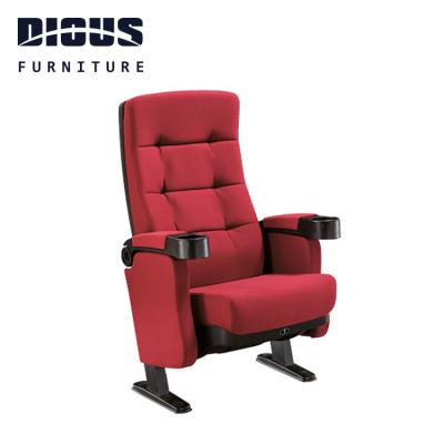 China Diousnew modern commercial cheap modern fabric folding movie armrest chair cinema seat with cup holder for sale