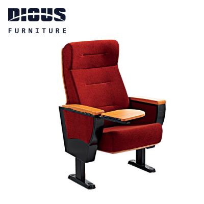 China Diousnew style modern popular leather movie theater furniture VIP amphitheater chair with folding word pad table for sale