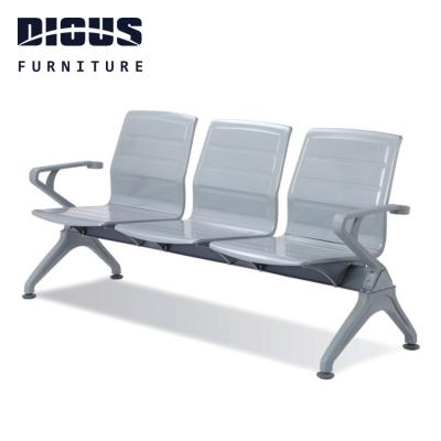 China Diousnew Hot Sale Furniture Modern Commercial Fashion Design 3 Seat Hideaway Steel Metal Airport Public Chair for sale