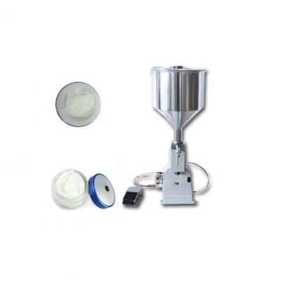 China A02 5-50ml Pneumatic Small Scale Food Bottle Viscous Liquid Filling Machine for Honey Cream Oil Syringe Sachet for sale