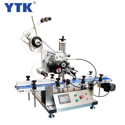 China YTK-130 Semi Automatic Food Self Adhesive Bottle Front And Back Labeling Round Labeling Machine for sale