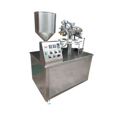 China YTK food brand semi automatic ultrasonic plastic cream cosmetic tube filling and sealing machine with date engrave for sale