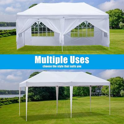 China Water Proof 10 x 20ft Outdoor Trade Show Events Party Wedding Tent Patio Waterproof Shelter Foldable Easy Pop Up Canopy With Sidewalls for sale